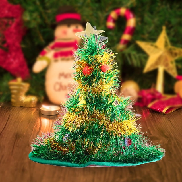 Xihbxyly Gorro Navideño Led con Diseño Inspirado En Un Árbol Festivo, Accesorio Iluminado para Fiestas, Tela Suave No Tejida, Ideal para Fiestas Navideñas, Tamaño 32 X 40 Cm