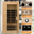 thumbnail image 5 of CTOSPOATO Infrared Saunas for Home 1 Person Indoor Sauna Dry Sauna for Home,1290W Low Emf Infrared Sauna Red Light Saunas for Home with Bluetooth Reading Light, 5 of 7