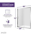 thumbnail image 6 of Halberd Series 59-60"W x 72"H Sliding Framed Shower Door in Polished Chrome with Tsunami Guard Tempered Glass, 6 of 10