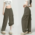 thumbnail image 5 of Wancir Womens Linen Pants Wide Leg High Waisted Drawstring Casual Flowy Pants with Pockets, 5 of 7