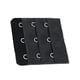 thumbnail image 1 of Extensores de sujetador negros para mujeres INSPIRE CHIC con 3 ganchos y tirantes, conjunto de lencería, 1 of 2