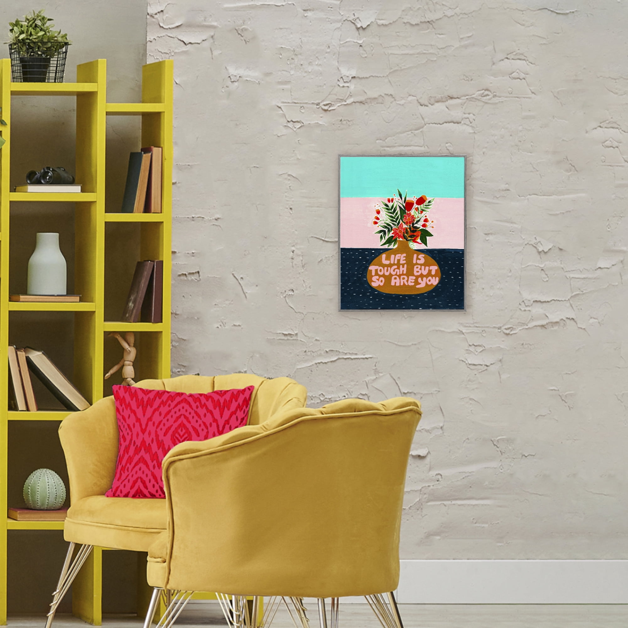 Life Tough So Are You Gray Framed Giclee Art, design by Nabeela Rumi