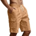 thumbnail image 2 of LWavelet Cargo Athletic Shorts Men Drawstring Elastic Waist Hiking Shorts Outdoor Classic Tactical Shorts with Multi Pockets, 2 of 6