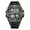 2 all black, variant on Men's watch, electronic dual-display watch, fashion watch, chronograph, alarm clock, multifunctional sports waterproof watch, business trendy watch