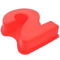 TEHAUX Large Silicone Number Molds in Red for Baking, Cake Decorating, Candy Making, and Special Celebrations