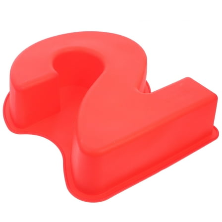 TEHAUX Large Silicone Number Molds in Red for Baking, Cake Decorating, Candy Making, and Special Celebrations