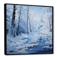 thumbnail image 2 of Designart "Woodscape in White and Blue Winter" Food & Beverage Framed Wall Art - White Fruits Hallway Framed Wall Art Decor, 2 of 6