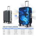 thumbnail image 4 of Yiaed Blue Fire Cool Wolf Print Travel Luggage Cover Suitcase Protector Fits 18-32 Inch Luggage Wheel Covers Patterned Elastic Luggage Anti-scratch（No luggage）-Large, 4 of 5