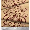 thumbnail image 2 of Soimoi Cotton Duck Fabric Ogee Damask Print Sewing Fabric Yard 42 Inch Wide, 2 of 5