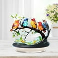 thumbnail image 3 of Stained Glass Birds On Branch Desktop Ornaments, Acrylic Colorful Birds Flowers Tabletop Decorations, Summer Spring Hummingbird Craft Statue Bird Figurines Sculpture for Home Decor, 3 of 6