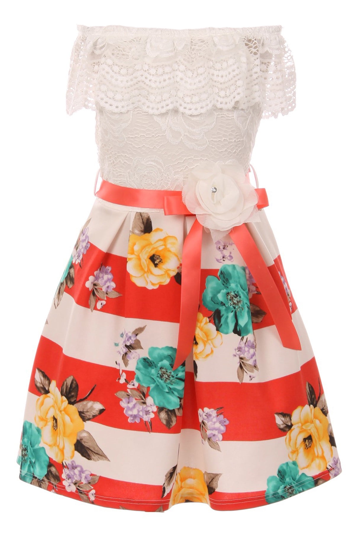 BNY Corner Girls 2 Pieces Pant Set Floral Casual Summer Birthday Outfit 4-14