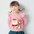 thumbnail image 2 of POPTEM Toddler Girls Sweatshirts Christmas Santa Long Sleeve Shirts Crewneck Tops Pink 2t, 2 of 8