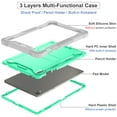 thumbnail image 3 of ELEHOLD Rugged Case for Samsung Galaxy Tab S9 (2023) Three-Layer Hybrid Muti-Functional Case with Built-in Kickstand Pencil Holder Full Protective Shockproof Case for Samsung Tab S9 11.0",Green, 3 of 7