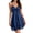04-Navy Blue, variant on QYLUX Women Nightgown Sexy Sleepwear V-neck Modal Babydoll Lace Chemise Lingerie Lounge Dress