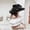 Black, variant on HAIJIE sun hat women Womens Summer Dress Hat Wide Leaf Flower Bridal Shower Hat Sun Hats Beach Hat Summer Fedora Hats for Women Sunning Hat Roll up Visors for Women Outdoor Sunhat Womens Travel Visor