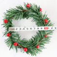 thumbnail image 5 of 16 PCS Holly Berry Candle Ring Small Artificial Red Berries Pine Needles Wreath for Christmas Garland Ornaments Decor, 5 of 5