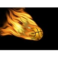thumbnail image 2 of Basketball Flames Wall Mural by Wallmonkeys Peel and Stick Graphic (24 in W x 18 in H) WM79689, 2 of 4