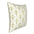 thumbnail image 2 of KLL White And Gold Geometry Decorative Throw Pillow Covers Velvet Soft for Couch Sofa Bedroom Living Room Outdoor - 18"x18", 2 of 8