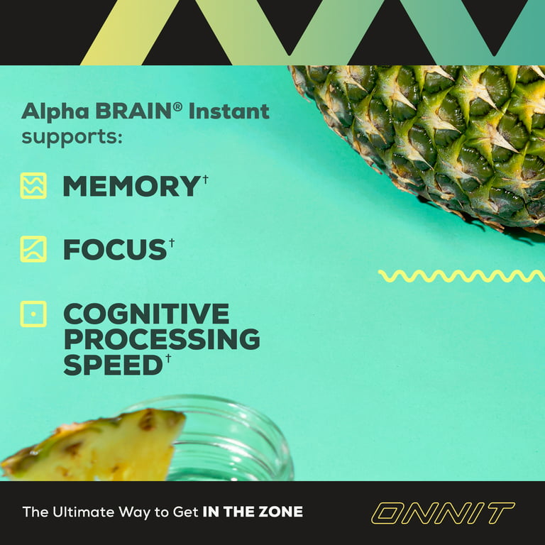 ONNIT Alpha Brain Instant - Peach Flavor - Nootropic Brain Booster