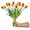 Orang, variant on 15pcs Artificial Tulip Flowers, Real Touch Latex Tulip Bouquets, Fake Tulip Bouquets for Wedding Parties Home Kitchen Shop Garden Decorations (15, Yellow)