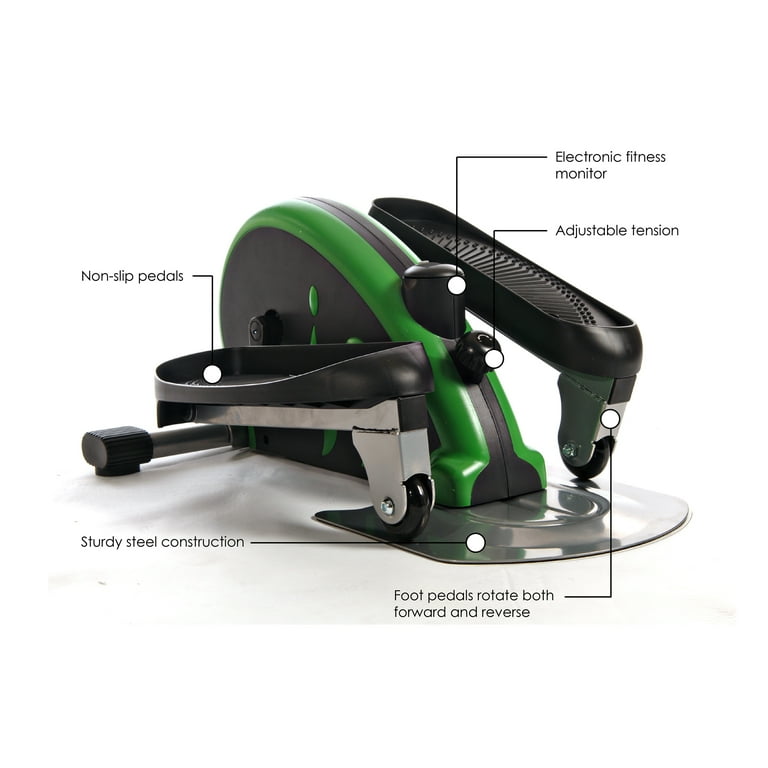 Stamina InMotion E 1000 Mini Elliptical Adjustable Resistance 250 lb. Limit Green Walmart