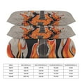 thumbnail image 2 of 3 Pcs Soft Bedding Set, Includes 1 Duvet Cover with Zipper And 2 Pillow,Shams Vintage Guitar With Wings Full(79"×90"), 2 of 8