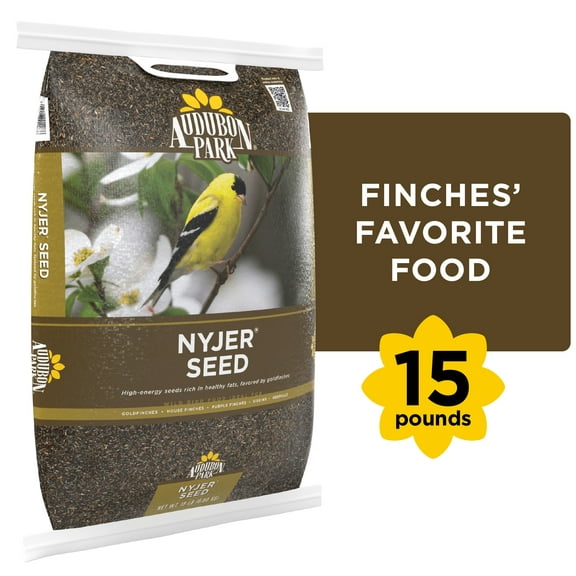 Audubon Park Nyjer Seed Wild Bird Food, Dry, 1 Count per Pack, 15 lb. Bag