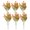 Yellow 6pcs, variant on OIUR 1/6Pcs Fall Artificial Flower Realistic Fake Plastic Flower Home Office Wedding Party Table Centerpiece Indoor Outdoor Faux Bloom Decoration