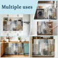 thumbnail image 6 of Brown Grey Sink Skirt for Bathroom, Self-Adhesive Under Sink Curtain, Geometric Modern Abstract Oil Painting Hide Pipes & Storage Fabric Cabinet Skirt Cover for Kitchen Laundry 32"x55", 6 of 8