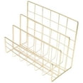thumbnail image 4 of 1 Pc Simple Alloy File Document Stand Rack Desktop Storage Rack File Holder (Light Golden), 4 of 6
