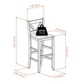 thumbnail image 3 of Winsome Fiona 3-Piece High Round Table with 2 Bar V-Back Stool - 94385, 3 of 9