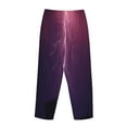 thumbnail image 5 of Bingfone Pajamas For Women,Thunderstorm Violet Purple Pajama Pants With Pockets-Medium, 5 of 9
