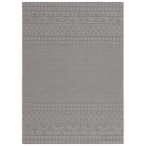 Safavieh Courtyard Naomi Geometric Indoor/Outdoor Area Rug, Brown/Gray, 5'3" x 7'7"