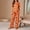 Orange, variant on Halloween Pajamas Halloween Printed Short Sleeve Long Pants Pajamas for Women Set