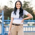 thumbnail image 3 of Equine Couture Ladies Nicolette Equicool Short Sleeve Show Shirt, 3 of 9