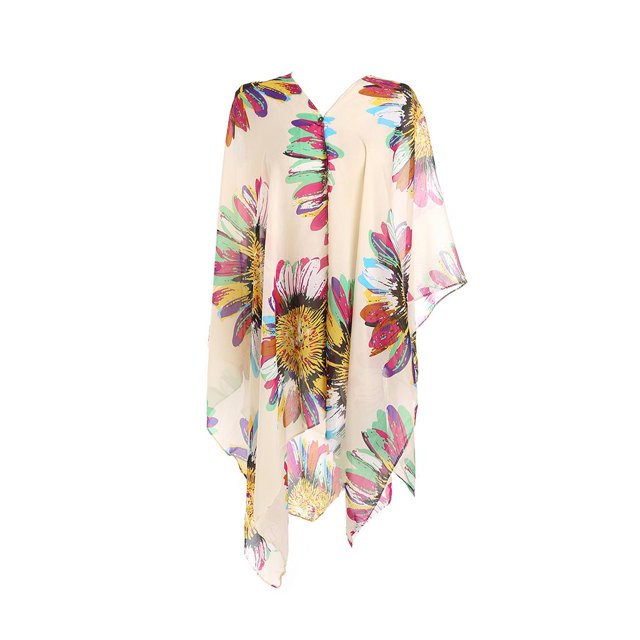 Cárdigan tipo kimono de playa de para mujer cubrir abierto espalda Crochet playa Kimono Cardigan estampado Floral Magideal Cárdigan tipo kimono de playa