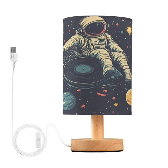 Yayeee Table Lamp for Bedroom Nightstand LED Portable Bedside Warm Light, Astronaut Space