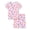 Light Pink Bears(Short sleeves & Shorts), variant on Beezizac Girls' Short Sleeve Pajama Set Cotton Slim Fit All-Over Cute Pandas Print Soft Kids Sleepwear Size 8