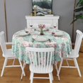 thumbnail image 2 of Pioneer Flower Floral Print Pattern Round Tablecloth 60"x60",Wrinkle Wipeable Table Cloth for Kitchen Dining Room Picnic Patio Party, 2 of 6