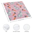 thumbnail image 3 of WYYP Rabbits Carrots Whimsical Cloth Napkin Reusable Home Decor 6 PCS, 3 of 7
