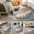 thumbnail image 5 of Ocean Shell 7FT Round Area Rugs for Living Room Coastal Spray Retro Beach Ultra-Thin Non-Slip Round Rugs Machine Washable Low Pile Circle Carpet for Bedroom Kitchen Nursery, 5 of 9