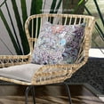 thumbnail image 2 of Flying Floral Paisley Throw Pillow with Removable Cover in Purple Gray Blue 16x16, 2 of 5