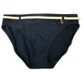thumbnail image 1 of Nautica Women's Navy Blue with Gold Belt Anchor Detail Classic Bikini Swim Bottom, 1 of 1