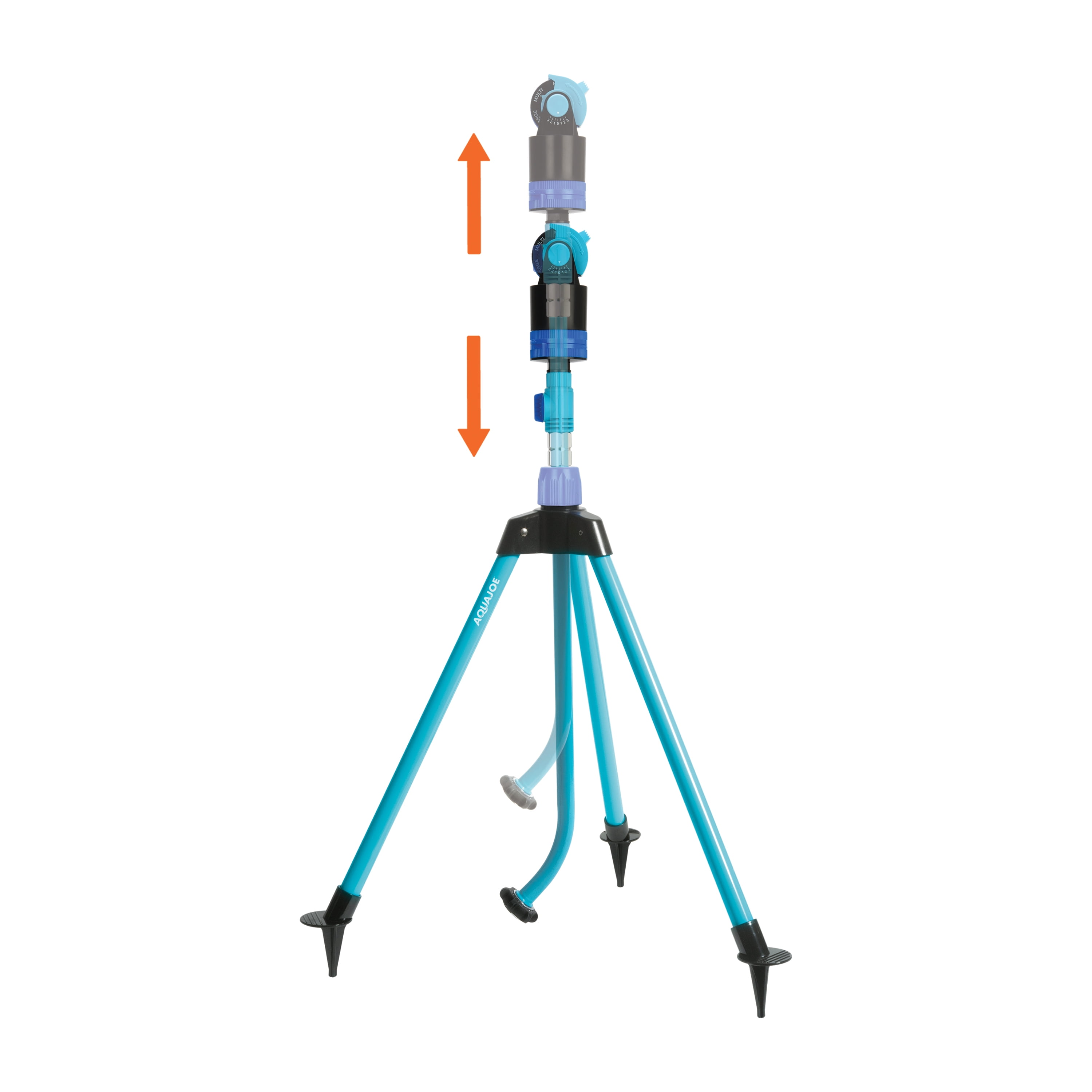 Aqua Joe Indestructible Turbo Drive 360º Telescoping Tripod Lawn & Garden Sprinkler, 6 Spray Patterns, 4,500 Sq. ft. Max Coverage