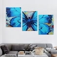 thumbnail image 4 of Shadudu Butterfly Paint Splatters Canvas Wall Art Triptych for Living Room Bedroom Home Office Decor 12"x16"x3pcs, 4 of 6