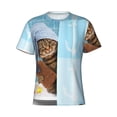 thumbnail image 3 of Naloa Funny Cat Taking a Bath Men's T-Shirt Sport T-shirt Men's Basic Tee Casual Men's Shirt, Round Neck, Short Sleeves - Small, 3 of 5