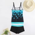 thumbnail image 3 of Qingpeng Plus Size Two Piece Tankini Swimsuit Set for Women Tummy Control Bathing Suit Printed Tops and Boyshorts Swimwear, 3 of 5