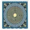 thumbnail image 3 of Ambesonne Greek Shower Curtain, Labyrinth Yellow and Blue, 69"Wx84"L, Pale Yellow and Blue, 3 of 3