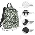 thumbnail image 3 of Naloa White Daisies and Bee Print Lightweight DayBackpack Suitable for school, work, shopping, travel, etc., 3 of 5