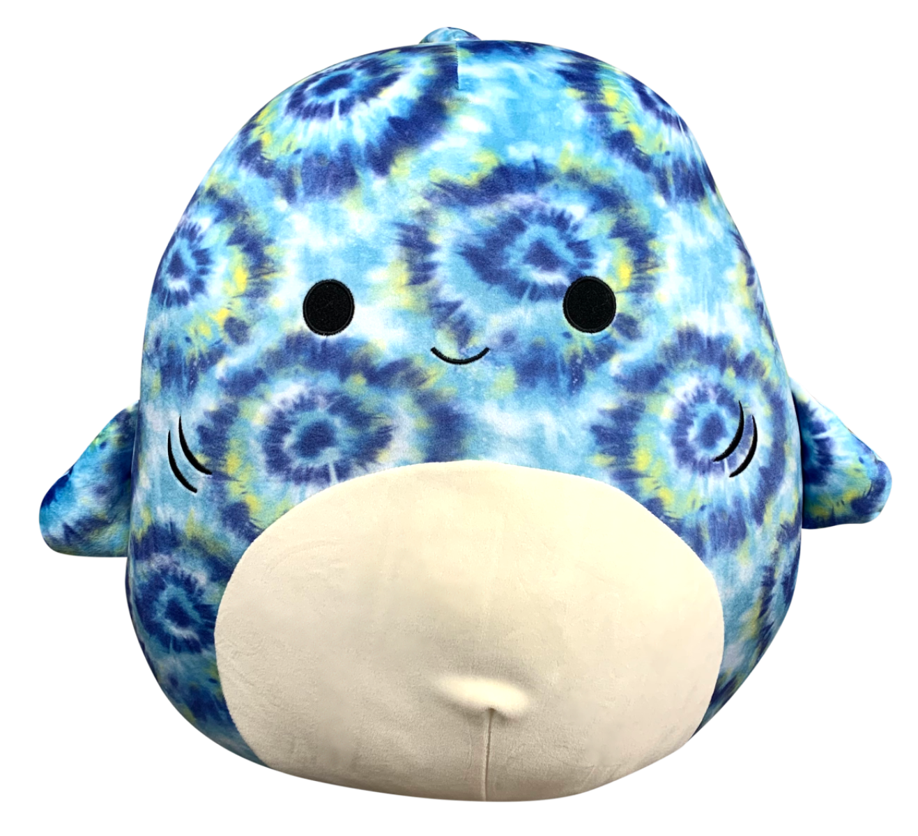 Kellytoy Squishmallows Blue Tie Dye Luther The Shark 16" Plush Toy Multicolor for sale online